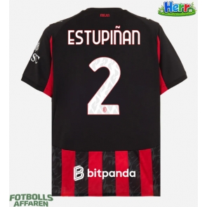 AC Milan Pervis Estupinan #2 Hemmatröja 2025-26 Kortärmad